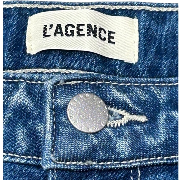 L'AGENCE Paris Joanne Jeans Low-rise Wide Leg in Palermo wash Size 28 New w Tag - Picture 6 of 8